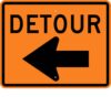 M4 9l detour left sign