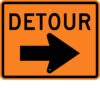 M4 9r detour right sign