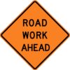 W 65 road work ahead sign