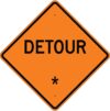 W20 2 detour custom sign