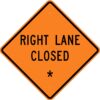 W20 5r right lane closed custom sign