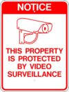 G 400 notice property protected by surveillance sign