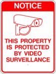 G 400 notice property protected by surveillance sign