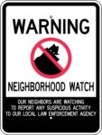 G 46 warning neighborhood watch sign