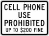 S7 1 t cell phone use prohibited sign
