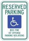 AL1218 alabama disabled parking sign