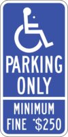 CA1224 california disablde parking sign