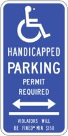 CT1224 connecticut disabled parking sign