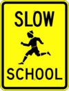 G 1 slow school sign