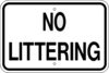 G 209 no littering sign