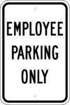 G 22 employee parking only sign 1