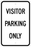 G 27 visitor parking only sign 1