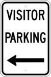 G 28l visitor parking arrow left sign 1