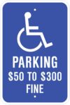 G 300 disabled parking fine missouri sign