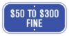 G 301 disabled parking 50 to 300 fine missouri blue sign