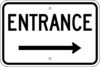 G 32r entrance arrow right sign