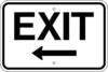 G 35l exit arrow left sign
