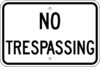 G 37 no trespassing sign