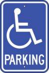 G 40 disabled parking symbol blue sign