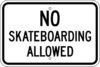 G 48 no skateboarding allowed sign