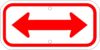 G 62d double arrow sign