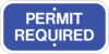 G 73 disabled permit required blue sign