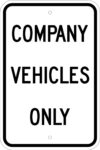G 80 company vehicles only sign 1