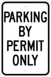 G 85 parking by permit only sign 1