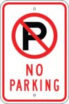 R 101 no parking with symbol sign 1