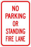R 201 no parking or standing fire lane sign 1
