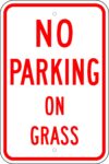 R 34 no parking on grass sign 1