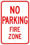 R 77 no parking fire zone sign 1
