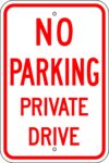R 80 no parking private drive sign 1
