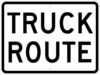 R14 2 truck route sign