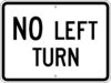 R3 2p no left turn horiz sign