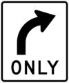 R3 5r right only arrow sign