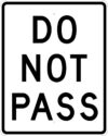 R4 1 do not pass sign
