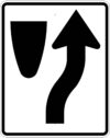 R4 7 lane shift right sign