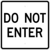 R5 1a do not enter black sign