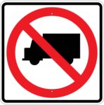 R5 2s no trucks symbol sign