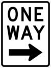 R6 2r one way right vert sign