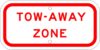 R7 201 tow away zone sign