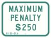 R7 8d disabled parking max penalty n carolina sign