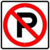 R8 3s no parking symbol sign
