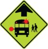 S3 1sg bus stop ahead symbol green sign