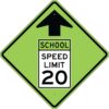S4 5g school speed limit 20 arrow green sign