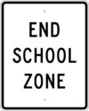 S5 2 end school zone sign