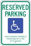 TN1218 disabled reserved parking tennessee sign