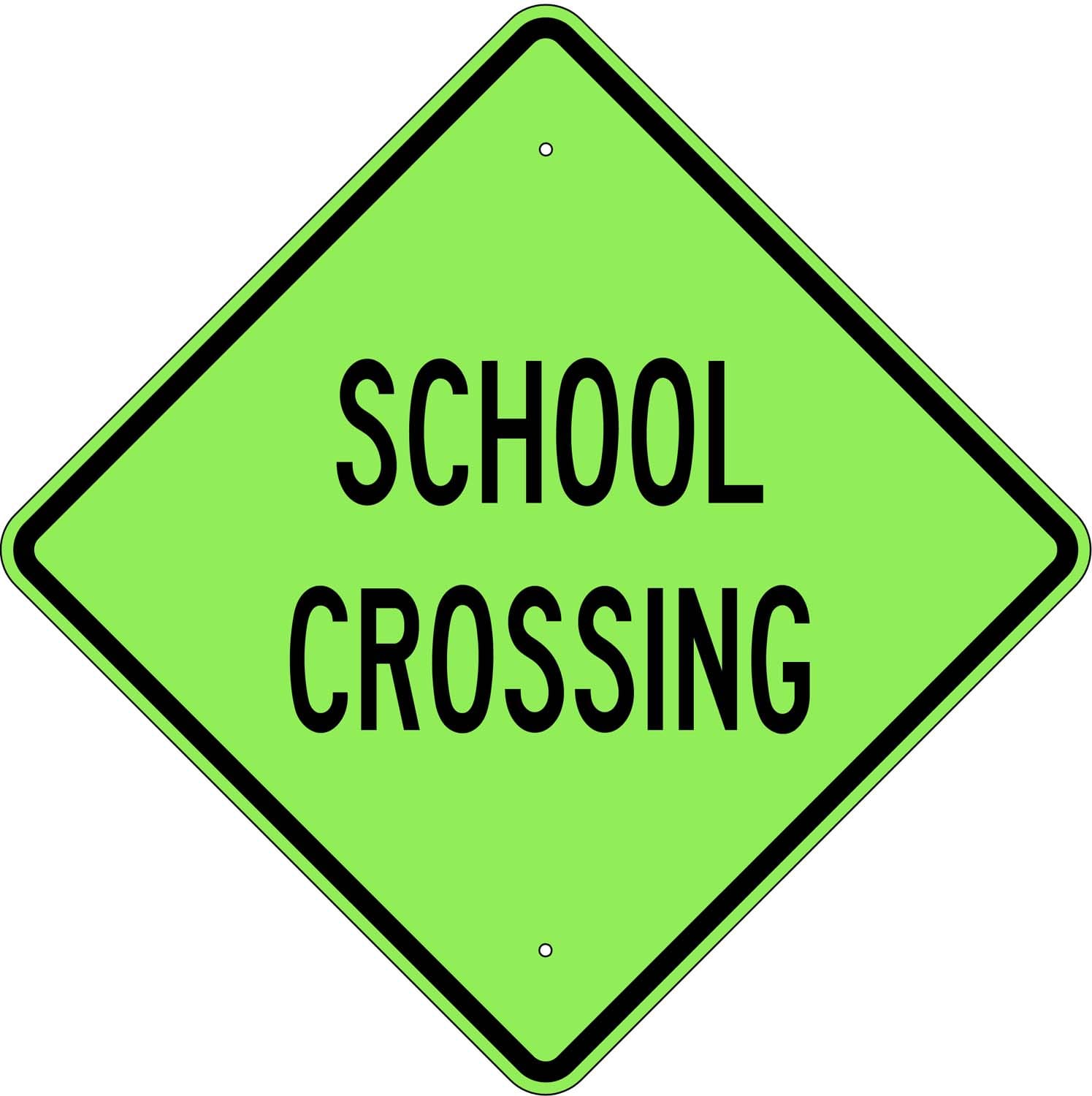 School Crossing Green Sign (W29g) Cheap Street Signs