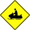 W11 6S snowmobile crossing symbol
